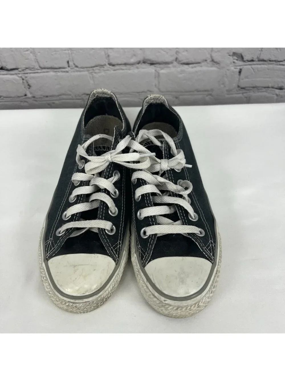 VTG Converse All Stars Black Low-Top Canvas Sneakers Shoes Women’s 8